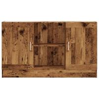 Dressoir 120x30,5x70 cm bewerkt hout oud houtkleurig - thumbnail