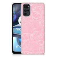 Motorola Moto G22 | TPU Case | White Flowers - thumbnail