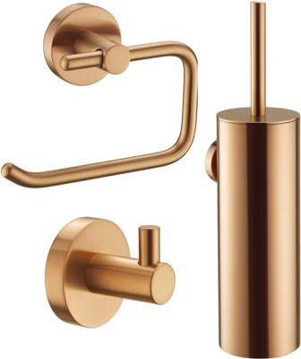 Ben Rundo toilet accessoires 3-delig geborsteld koper