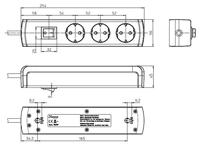Kopp 233102005 Overspanningsveilige stekkerdoos 3-voudig Wit Randaarde stekker 1 stuk(s) - thumbnail