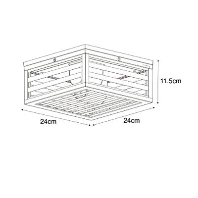 QAZQA Moderne buiten plafondlamp zwart glas 2-lichts IP44 - Reims