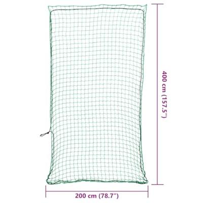 VidaXL Aanhangwagennet elastisch touw 4x2 m polypropeen groen - thumbnail