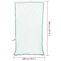 VidaXL Aanhangwagennet elastisch touw 4x2 m polypropeen groen - thumbnail