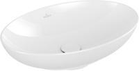 Villeroy & Boch Loop & friends opzetwastafel - 56x38cm - ovaal met overloop wit 4a470001 - thumbnail