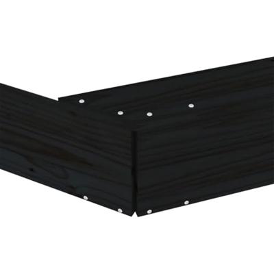 VidaXL Zandbak met bankjes achthoekig massief grenenhout zwart