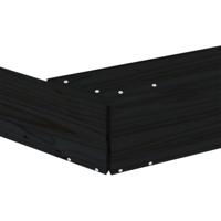 VidaXL Zandbak met bankjes achthoekig massief grenenhout zwart - thumbnail