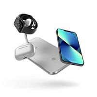 ZENS Dual qi Apple-Watch ZEDC05W Inductie lader 2000 mA Uitgangen Qi-standaard Wit - thumbnail