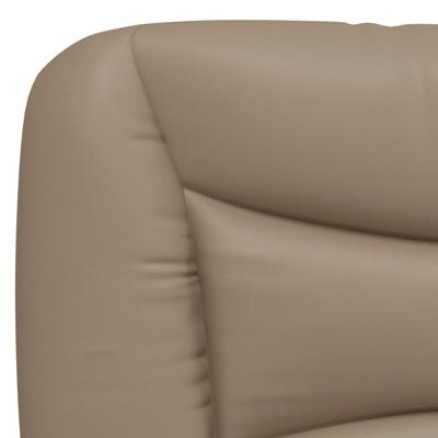 Bedframe met hoofdbord kunstleer cappuccinokleurig 90x200 cm