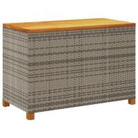 Tuinbox 110x55x63 cm poly rattan en acaciahout grijs - thumbnail