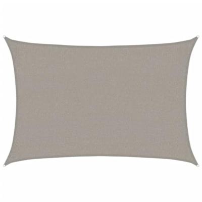 VidaXL Zonnezeil 160 g/m² rechthoekig 2x3 m hdpe lichtgrijs
