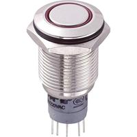 TRU COMPONENTS 701859 LAS2GQF-22ZE/R/12V/N/P Vandalismebestendige drukschakelaar 250 V/AC 3 A 2x aan/aan Continu Rood 1 stuk(s) - thumbnail