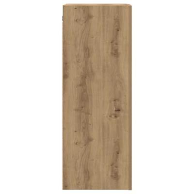 Tv-meubel 30,5x30x90 cm bewerkt hout artisanaal eikenkleurig