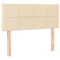 Boxspring met matras stof crèmekleurig 80x200 cm - thumbnail