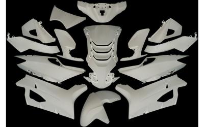 Plaatset 14-delig Edge voor Peugeot Speedfight 4 - glanzend wit Plaatset 14-delig Edge voor Peugeot Speedfight 4 - glanzend wit