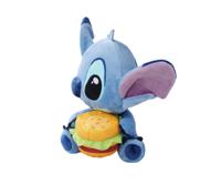 Disney Stitch knuffel met hamburger pluche - 25 cm - thumbnail