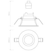 Astro - Minima Slimline Round Fixed Fire-Rated Spot / Plafondlamp - thumbnail
