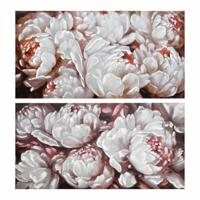 Schilderij DKD Home Decor 120 x 3 x 60 cm Blommor Romantiek (2 Stuks) - thumbnail