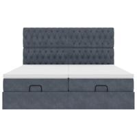 Ottoman bed met matrassen en LED's 180x200cm fluweel - thumbnail