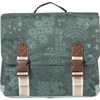 Basil bohème dubbele fietstas - groen, waterafstotend, 35l, inclusief mik adapterplaat - thumbnail