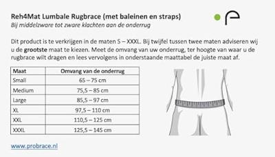 Reh4Mat Lumbale Rugbrace - XXL - Grijs Reh4Mat Lumbale Rugbrace - XXL - Grijs