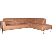 LABEL51 Hoekbank 'Napoli' Rechts, Micro Suede, kleur Cognac - thumbnail