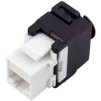 TRU COMPONENTS RJ45-koppeling, Cat. 6a 93038C361 Koppeling, recht Aantal polen (sensoren) 8 Zwart, Wit 1 stuk(s) - thumbnail