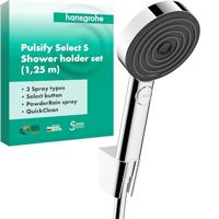 Hansgrohe Handdouche set Pulsify S Porter Set 105 3 Jets Met Doucheslang 125 cm Chroom - thumbnail