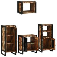 Badkamermeubelset 4 pcs Multikleur Massief gerecycled hout - thumbnail