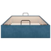 Bedframe zonder matras 120x190 cm fluweel donkerblauw - thumbnail