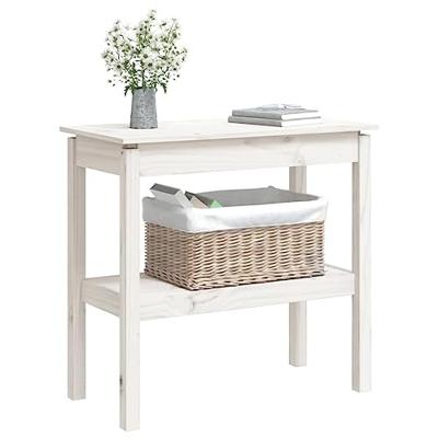 Wandtafel 80x40x75 cm massief grenenhout wit