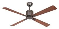 CasaFan ECO NEO III 132 BZ-NB/KI WiFi Flügel Nussbaum/Kirsche Plafondventilator 27 W (Ø x h) 132 cm x 360 mm Brons Met afstandsbediening, Timer, Met - thumbnail