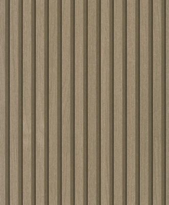 Marburg Travertino Behang met houten latjes - 33396