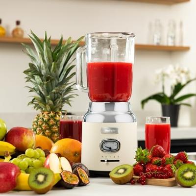 Westinghouse Retro waterkoker + broodrooster 2 sleuven + blender - wit