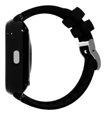 SaveFamily ICONIC PLUS 2 .connected horloge met GPS voor kinderen, WhatsApp, Spotify, AI, videogesprekken, muziek, Bluetooth, App Store, SOS, chatten, beveiligde zone (Gotham Black, Iconic Plus 2)