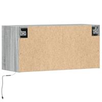 Tv-wandmeubel met LED 80x31x35 cm grijs sonoma eikenkleurig - thumbnail