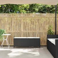 Tuinbank met kussen 110x30x40,5 cm poly rattan zwart - thumbnail