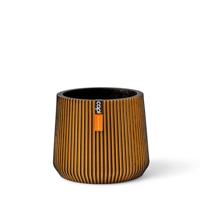 Sandbag Groove H8.7 cm zwart goud bloembpot Capi Europe - Capi europe - thumbnail