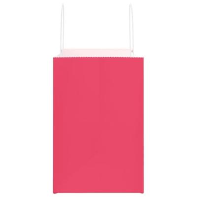 VidaXL Papieren zakken 250 st met hengsels 54x15x49 cm roze