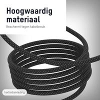 Ansmann USB-C-kabel USB-C stekker 1.2 m Zwart Textielmantel 1700-0186 - thumbnail