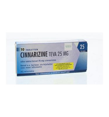 Teva Cinnarizine 25mg 10 Tabletten