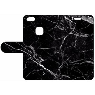 Huawei P10 Lite | Bookcase | Marmer Zwart - Origineel Cadeau Vader Huawei P10 Lite | Bookcase | Marmer Zwart - Origineel Cadeau Vader