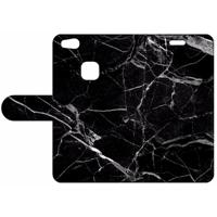 Huawei P10 Lite | Bookcase | Marmer Zwart - Origineel Cadeau Vader - thumbnail