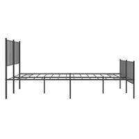 Bedframe met hoofd- en voeteneinde metaal zwart 120x190 cm - thumbnail