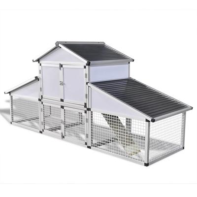 Kippenhok met ren en nestkast aluminium Kippenhok met ren en nestkast aluminium
