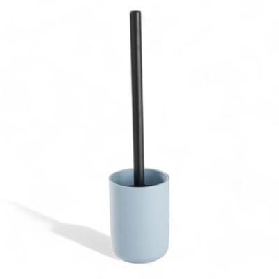 Set van 4 badkameraccessoires - TODAY - UTILITY - Beker, zeepdispenser, toiletborstel - Blauw