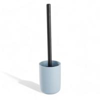 Set van 4 badkameraccessoires - TODAY - UTILITY - Beker, zeepdispenser, toiletborstel - Blauw - thumbnail
