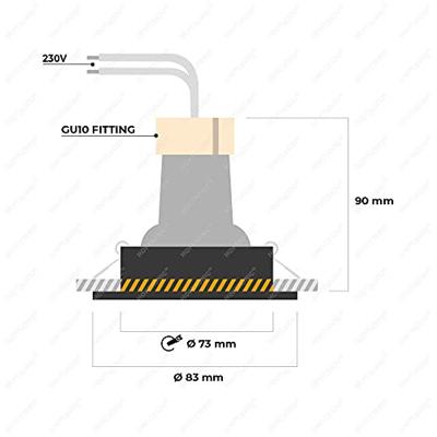 Set van 3 Barcelona - LED Inbouwspots - 5 Watt 400 lumen - 6000K Daglicht wit - GU10 - Dimbaar - Rond - IP44 voor badkamer, buiten en binnen - Wit - thumbnail