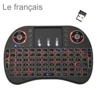 Ondersteuning taal: Franse i8 Air Mouse draadloze achtergrondverlichting toetsenbord met touchpad voor Android TV Box & Smart TV & PC Tablet & Xbox360 - thumbnail