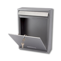 Brievenbus Trent - zilvergrijs - thumbnail