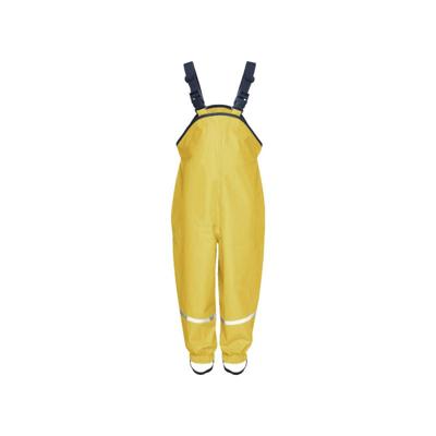 Playshoes regenbroek bretels katoen gevoerd Uni Geel-140
